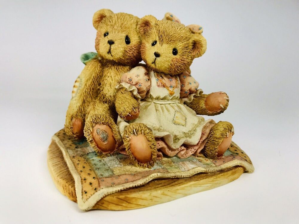 🧸Cherished Teddies 1991 Figurine NATHANIEL & NELLIE #950513 “Its Twice as Nice"